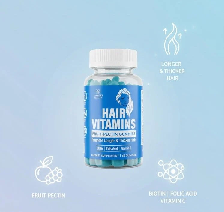 Malika Mart Nature’s Beauty - Hair Vitamins Fruit-Pectin Gummies (Original)