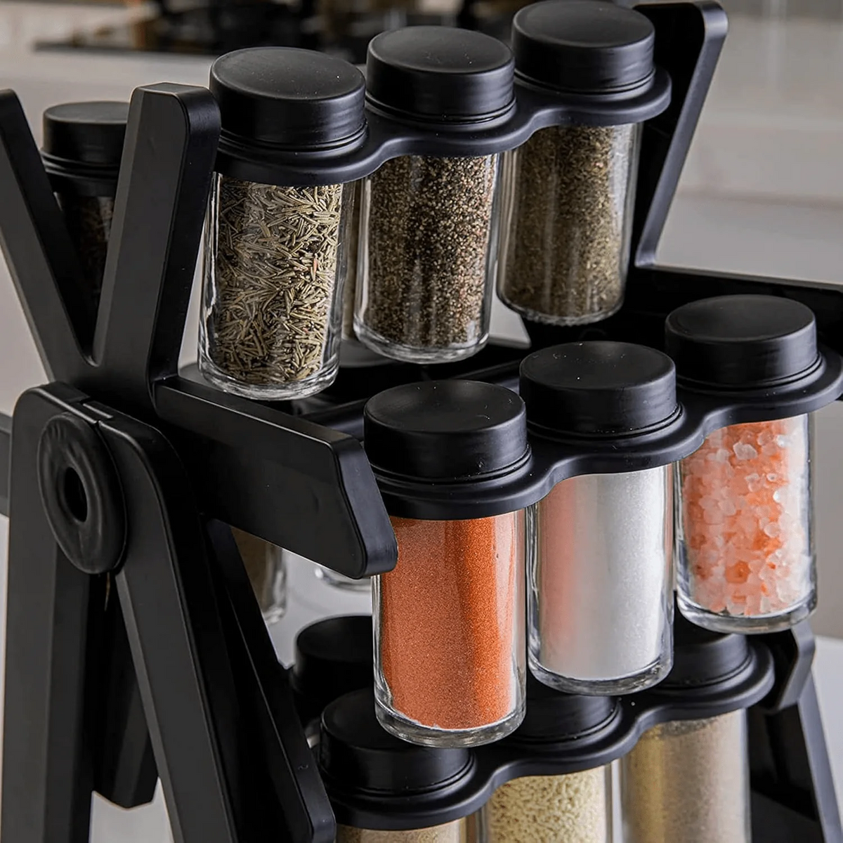 MalikaMart 18 Jar Rotating Spice Rack