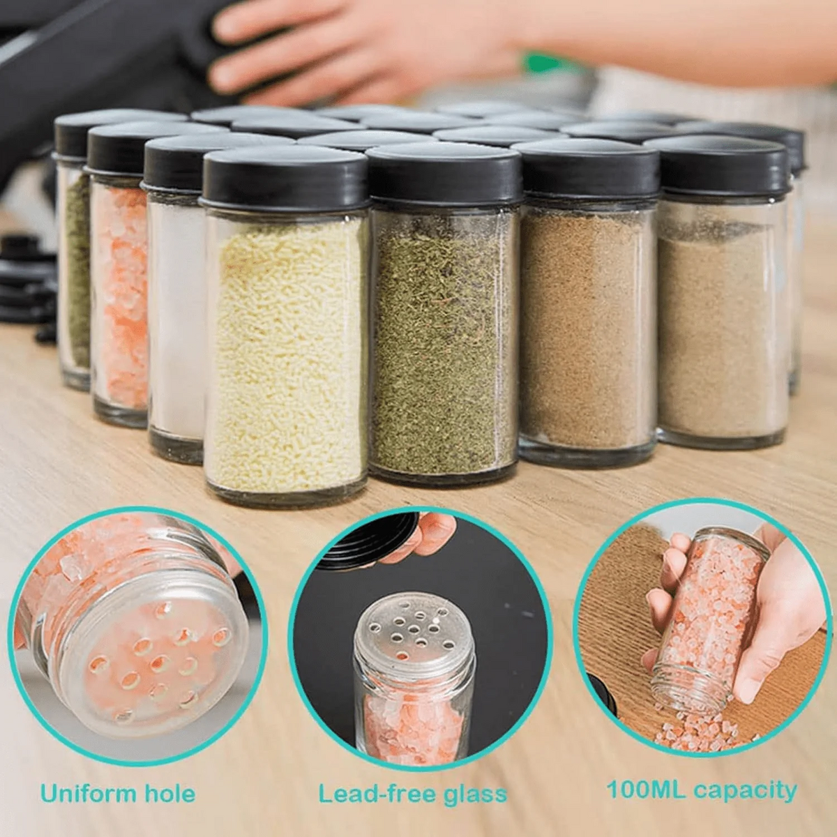 MalikaMart 18 Jar Rotating Spice Rack