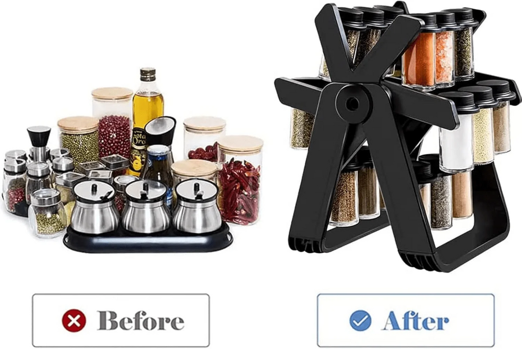 MalikaMart 18 Jar Rotating Spice Rack
